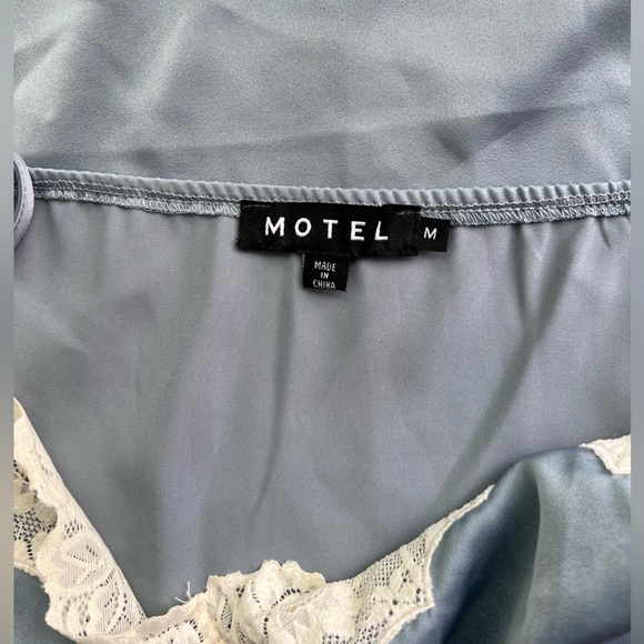Motel Rocks Light Blue Lace Slip Dress - Picture 8 of 8